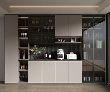 Home Wine Cabinet 3d model