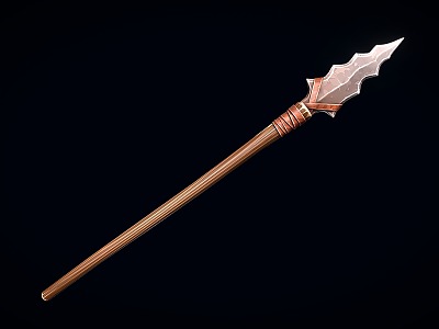 Stone Spear Cold Weapon Style Fossil Spear 3d model