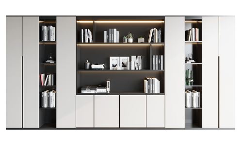 Modern bookcase 3d model