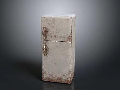 Vintage White Desktop Computer Case With Retro Design And Classic Old Style Look 3d model
