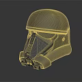 Sleek Black Tactical Helmet With Glossy Reflective Surface And Futuristic Design