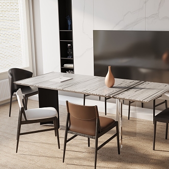 Modern table combination 3d model