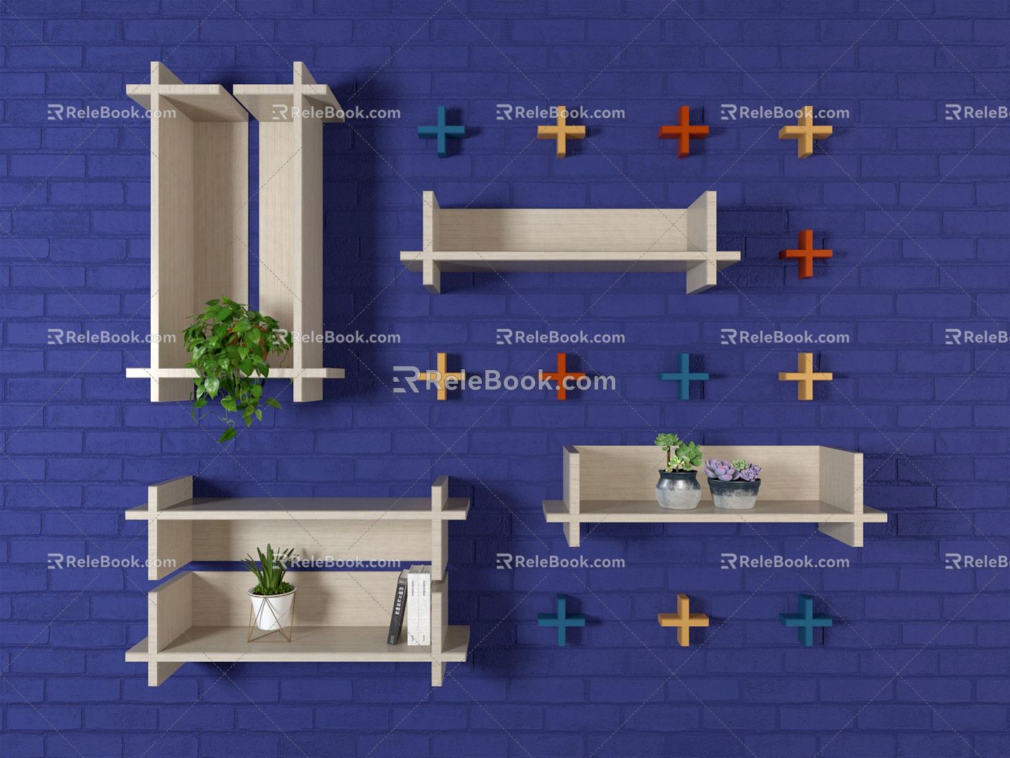 Modern Wall Shelf Decorative Wall model