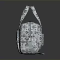 Fashionable Blue And White Floral Pattern Handbag With Sturdy Handles For Daily Use