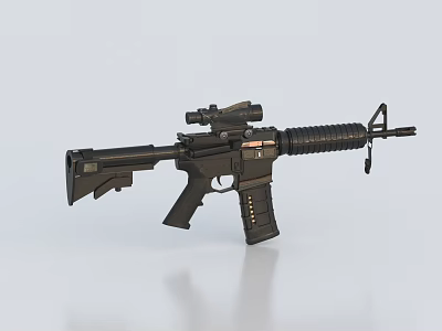 Rifle Firearms Firearms Automatic Rifle M4A1 Weapon Silencer Rifle AK scar 3d model