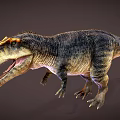 Realistic Carnivorous Dinosaur 3D Model With Open Mouth And Sharp Teeth
