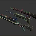 Modern Rifles Weapon 3D Model Design With Structural Details And Components