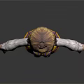 3D Character Model Featuring Short Hair Bow White Long Sleeve Top Yellow Skirt Red Shoes