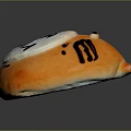 Bread sandwich bread pudding bean paste bread cheese bread big column bar breakfast bread European bread 3d model