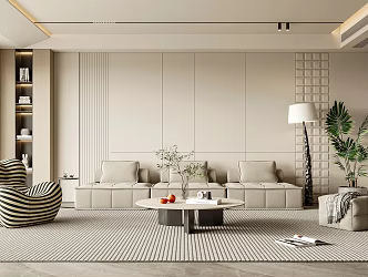 Quiet living room home living room 3d model