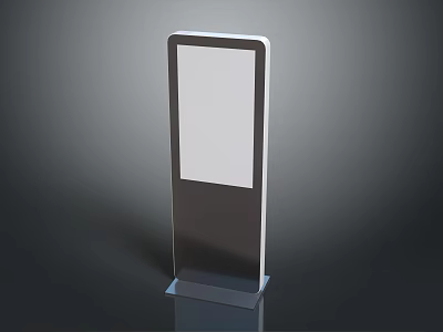 Upright Standing Digital Signage With Screen And Base Stand For Information 3d model