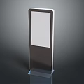Upright Standing Digital Signage With Screen And Base Stand For Information 3d model