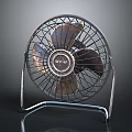 Sturdy Metal Air Conditioning Fan With Protective Grill And Stable Stand Base