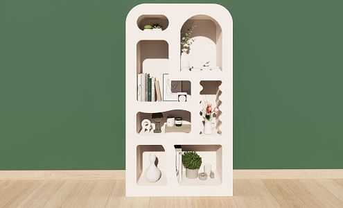 Modern Decorative Cabinet Bookshelf 3d model