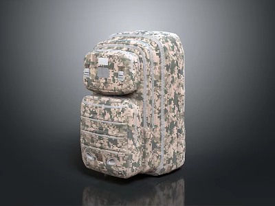 Durable Camouflage Tactical Backpack With Multiple Compartments Military Style Design For Outdoor Use 3d model