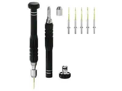 High Quality Hardware Tools Set With Screwdrivers Multiple Bits And Storage Base 3d model