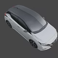 Nissan Leaf White Electric Car With Sleek Exterior Design And Alloy Wheels