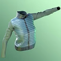 Blue Long Sleeve Jacket With Zipper Design And Ripped Blue Jeans Front Back Views