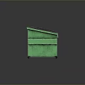 Green Industrial Trash Bin With Secure Lid For Outdoor Waste Management