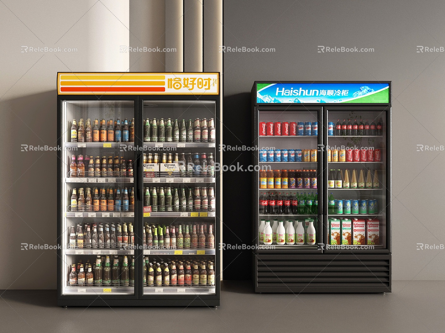 Freezer Fresh-keeping Cabinet Refrigerator Display Cabinet Beverage Cabinet Wine Cabinet 3d model