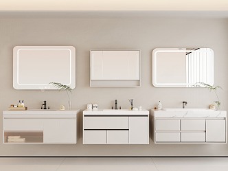 modern sink bathroom cabinet 3d model