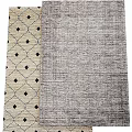 Square Rugs With Geometric And Textured Patterns 3d model