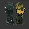 Black And Yellow IVER Motorcycle Gloves With Protective Design And Leather Material