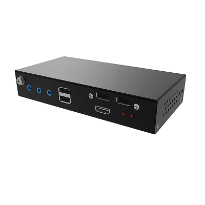 Black Multiport USB Hub With HDMI USB And Audio Ports And Sleek Design 3d model