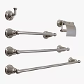 Stainless Steel Bathroom Accessories For Daily Use Including Towel Bars And Toilet Paper Holder