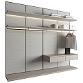 Silent Wind Fabric Open Wardrobe 3d model