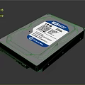 High Performance Internal Computer Hard Drive With Western Digital Blue Label Design 3d model