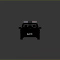 Black Police Car With Red And Blue Emergency Lights On Roof Detailed Model