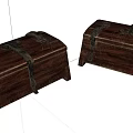 Vintage Wooden Chests With Metal Locks And Textured Wood Design