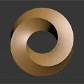 Golden Spiral Ring Shaped Daily Necessity With Metallic Texture For Home Use