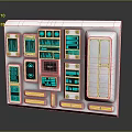 Advanced Electronic Control Panel Featuring Green Illuminated Displays And Functional Buttons