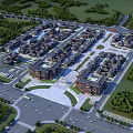 Ancient Architecture Complex With Traditional Layout Scenic Greenery Plaza Roads And Parking