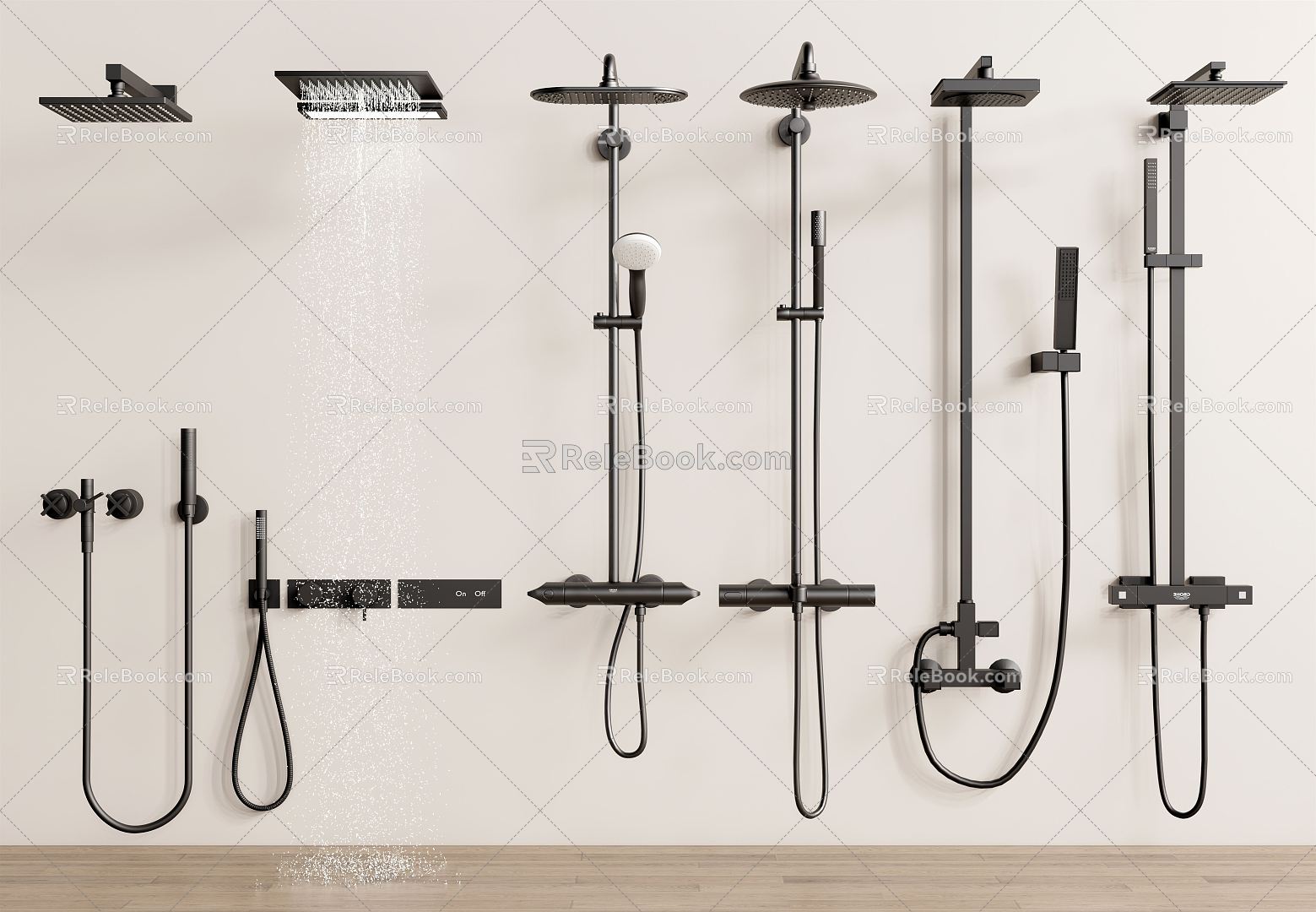 Modern Shower Shower Shower Head 3d model