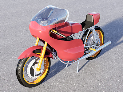 Modern Motorcycle 3d model