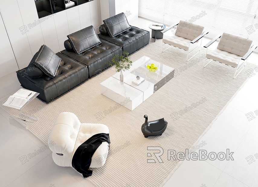 Modern Sofa Coffee Table Combination Sofa model