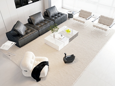 Modern Sofa Coffee Table Combination Sofa model