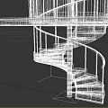 Modern Spiral Staircase Interior Design With Wooden Steps And Metal Railings
