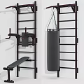 Home Gym Sports Equipment With Punching Bag Barbell Multi Functional Rack And Weight Bench