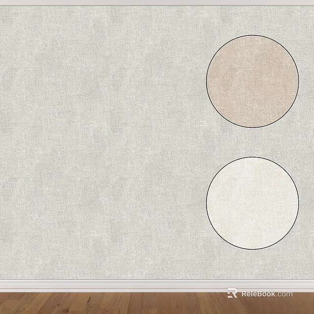 Gray Textured Background With Two Colored Circles Light Brown And Off White 3d model 