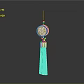 Elegant Fashion Clothing Accessory With Circular Pendant And White Tassel Design