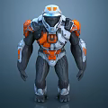 Modern game character sci-fi gorilla sci-fi ape 3d model