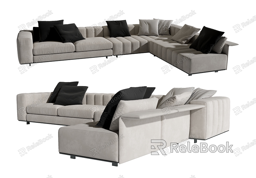 Modern Minotti corner multiplayer sofa model