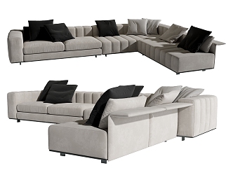 Modern Minotti corner multiplayer sofa 3d model