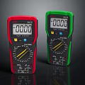 Pro'sKit Red And Green Digital Multimeters With LCD Screen Showing 0000