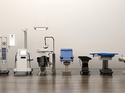 Modern Medical Devices Including Diagnostic Tools Surgical Tables And Clinical Equipment For Healthcare Facilities 3d model