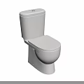 White Modern Toilet With Ceramic Body And Clean Simple Design